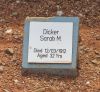 DICKER: Sarah Margaret DICKER: Sarah Margaret