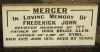 MERCER: Frederick John